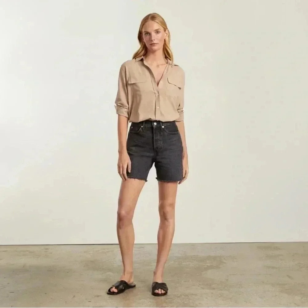 Everlane The Rigid Way-High Short Black Size 28